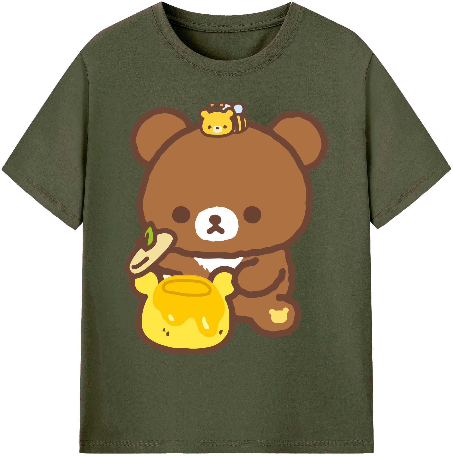 （画像用） リラックマ リラックマ キイロイトリ Rilakkuma Korilakkuma Kiiroitori 綿100％ メンズ半袖Tシャツ｜肌触りやわらか＆通気性